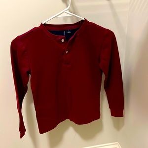 Janie and Jack Henley shirt burgundy